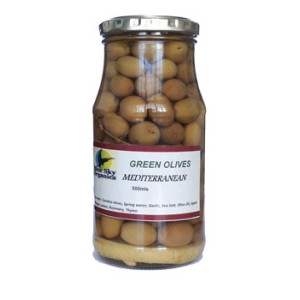 Olives - Green Mediterranean 500ml Olives - Green Mediterranean 500ml