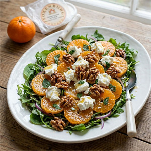 Satsuma & Foxenberg Goat Cheese Salad with Walnuts - Recipe