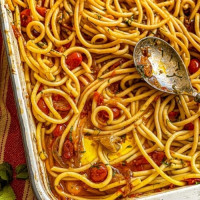 Cherry Tomato & Garlic Pasta with Mint - Recipe